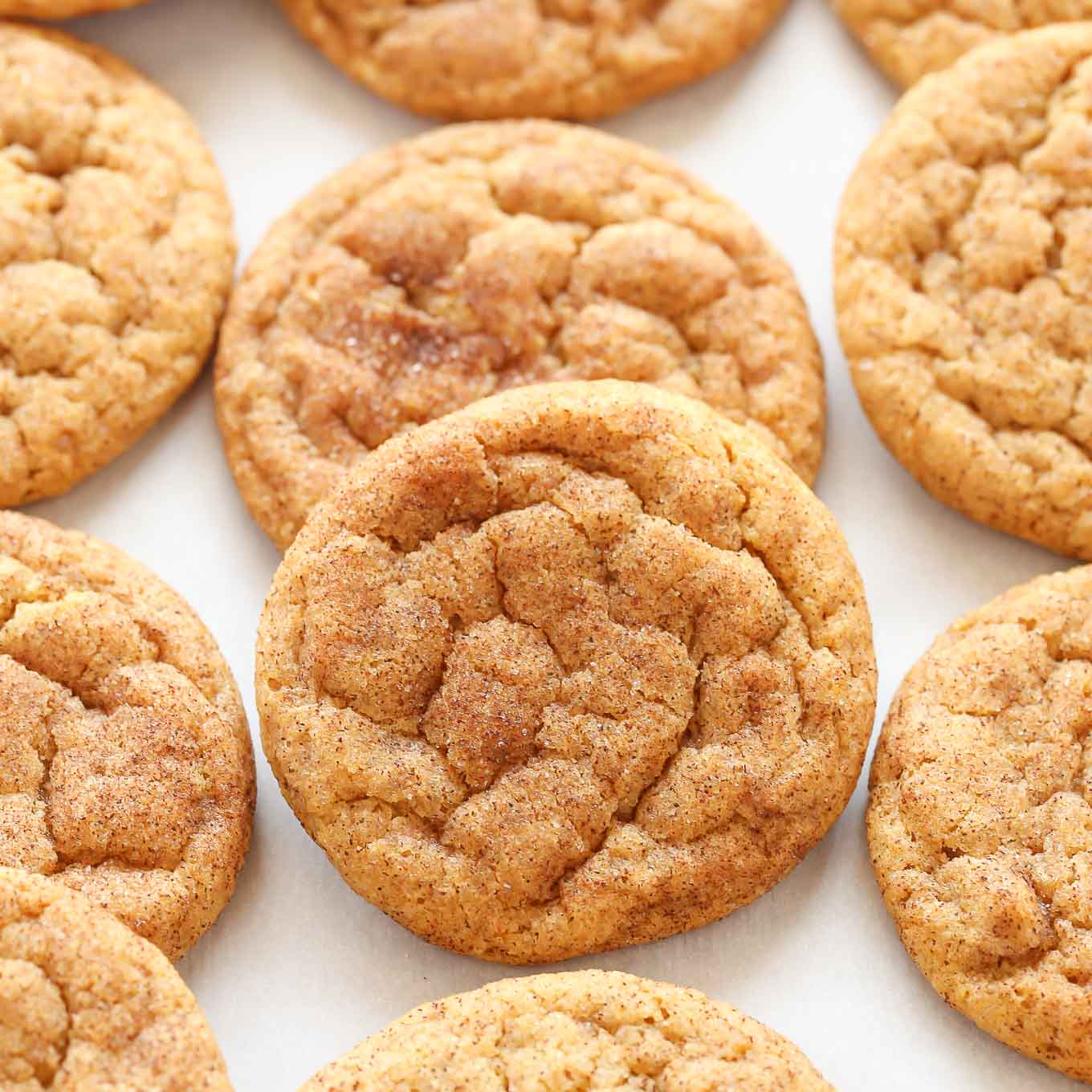 Snickerdoodles de calabaza (¡suaves y masticables!)