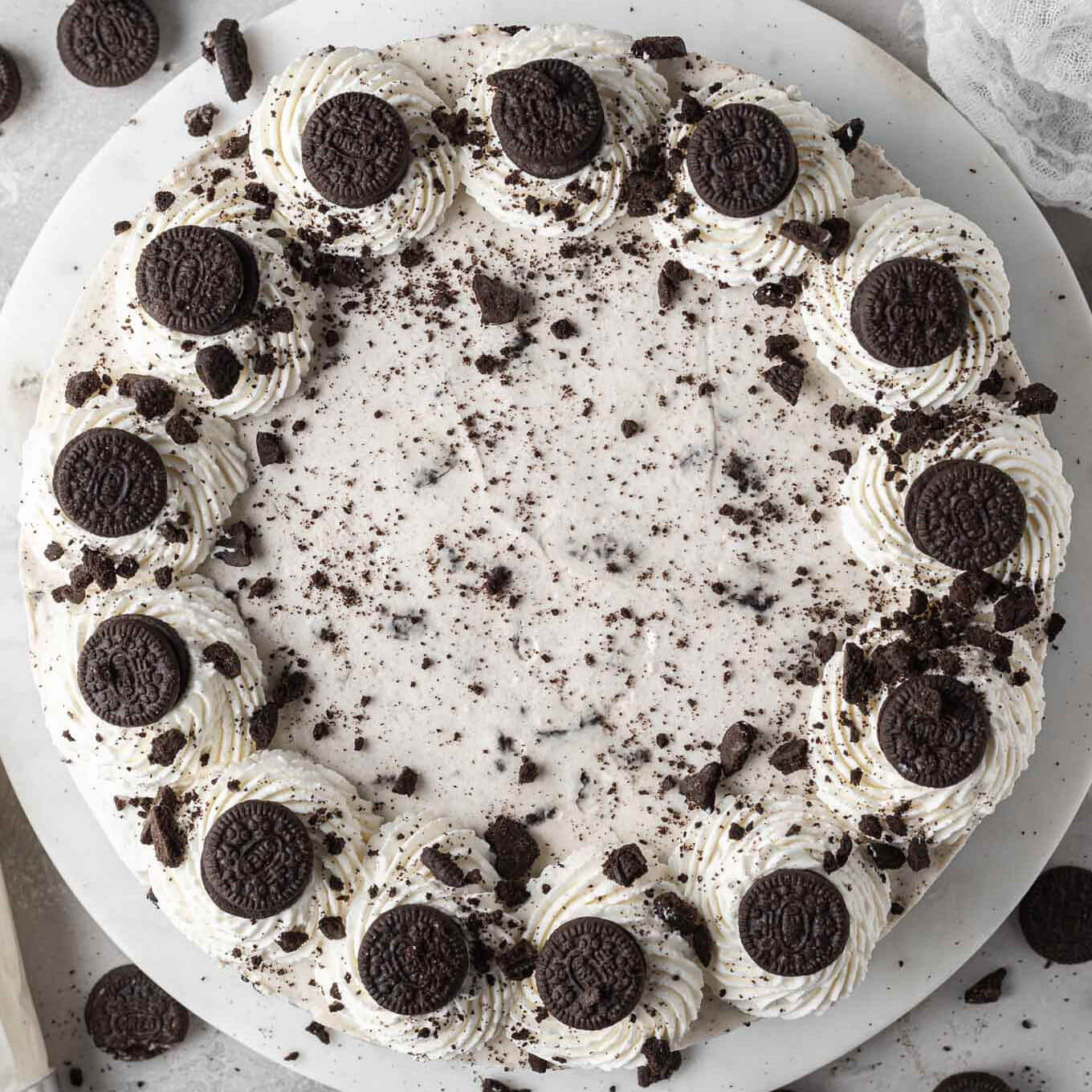 Tarta de queso Oreo sin hornear