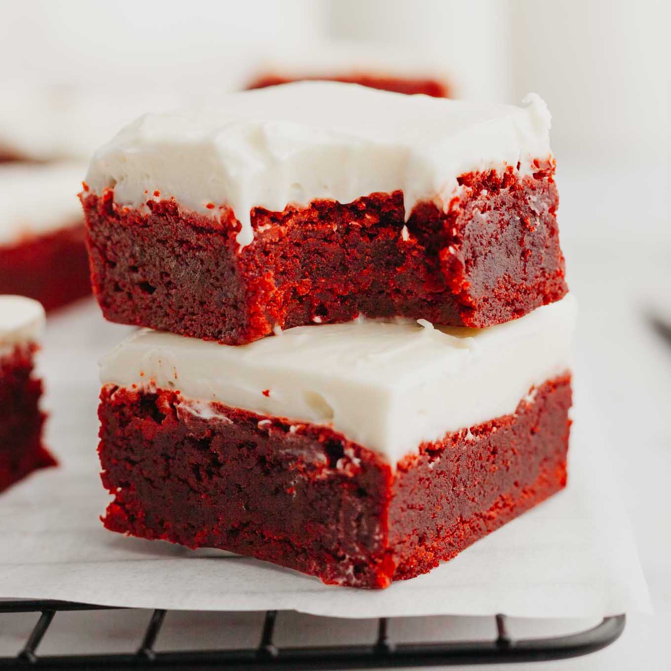 Brownies de terciopelo rojo