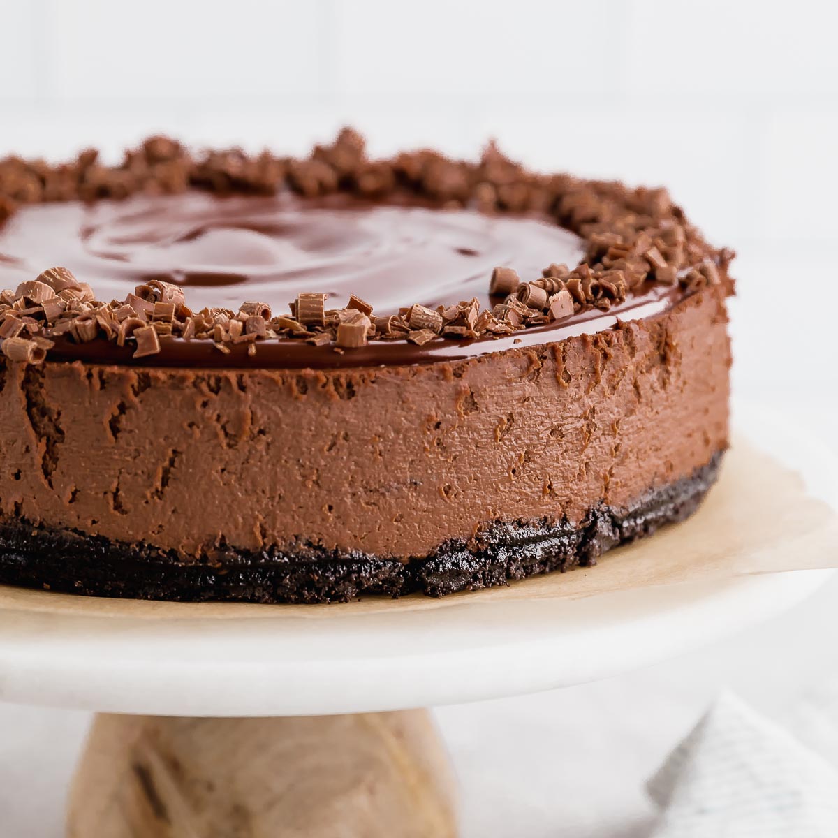 Tarta de queso y chocolate