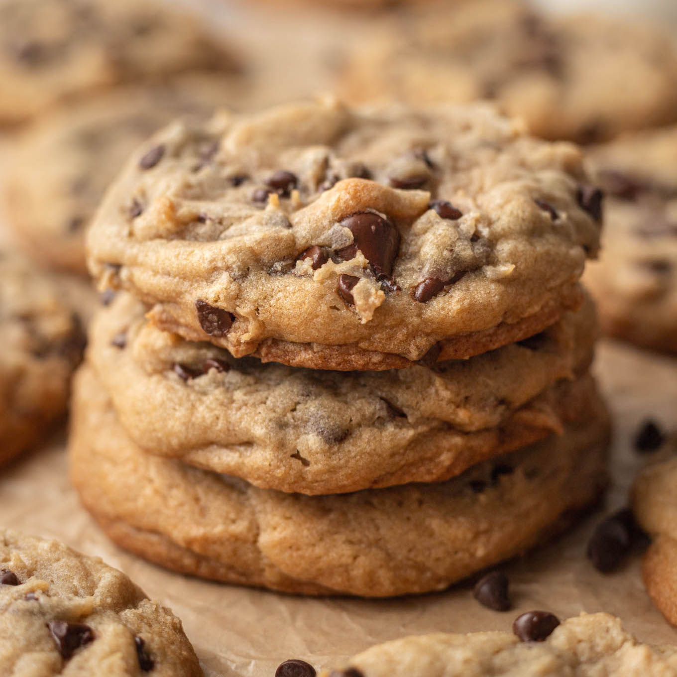 Galletas con chispas de chocolate estilo panadería