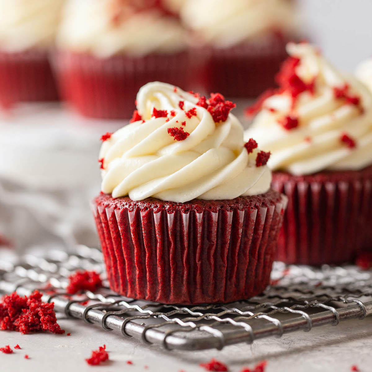 Cupcakes de terciopelo rojo